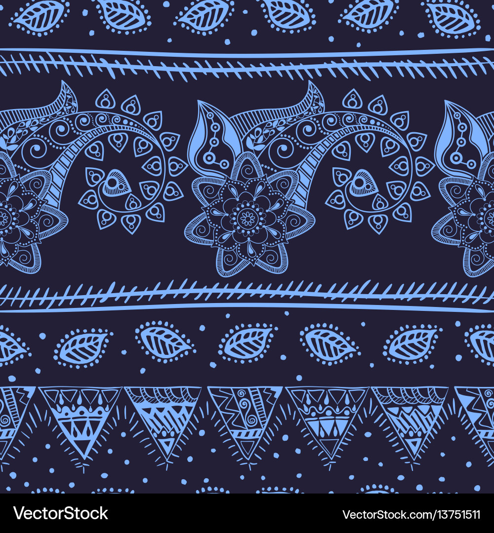 Indian seamless pattern wallpaper with paisley Indian seamless pattern wallpaper with paisley vector image