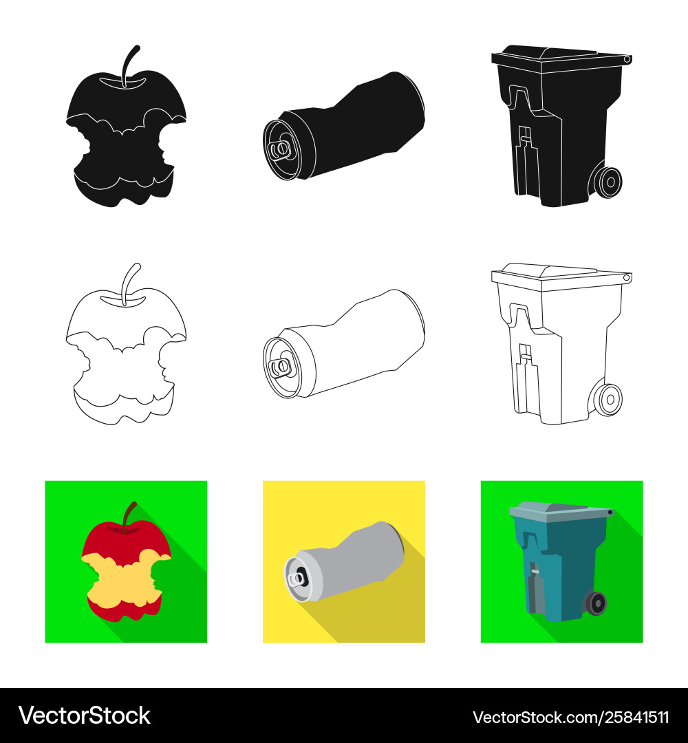 Isolated object dump and sort sign collection Vector Image