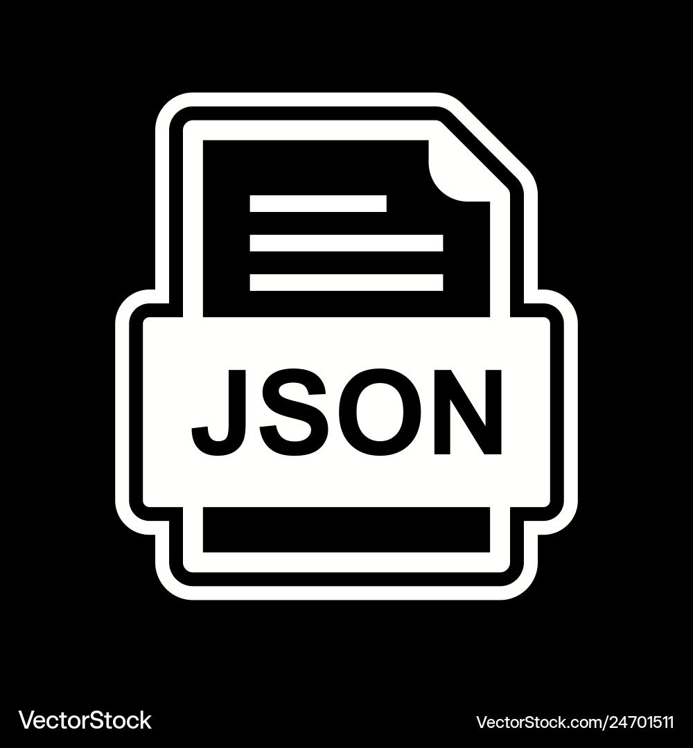 Json file document icon Vector Image