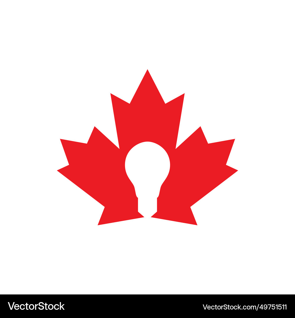 Lamp maple logo design image Lamp maple logo design image vector image