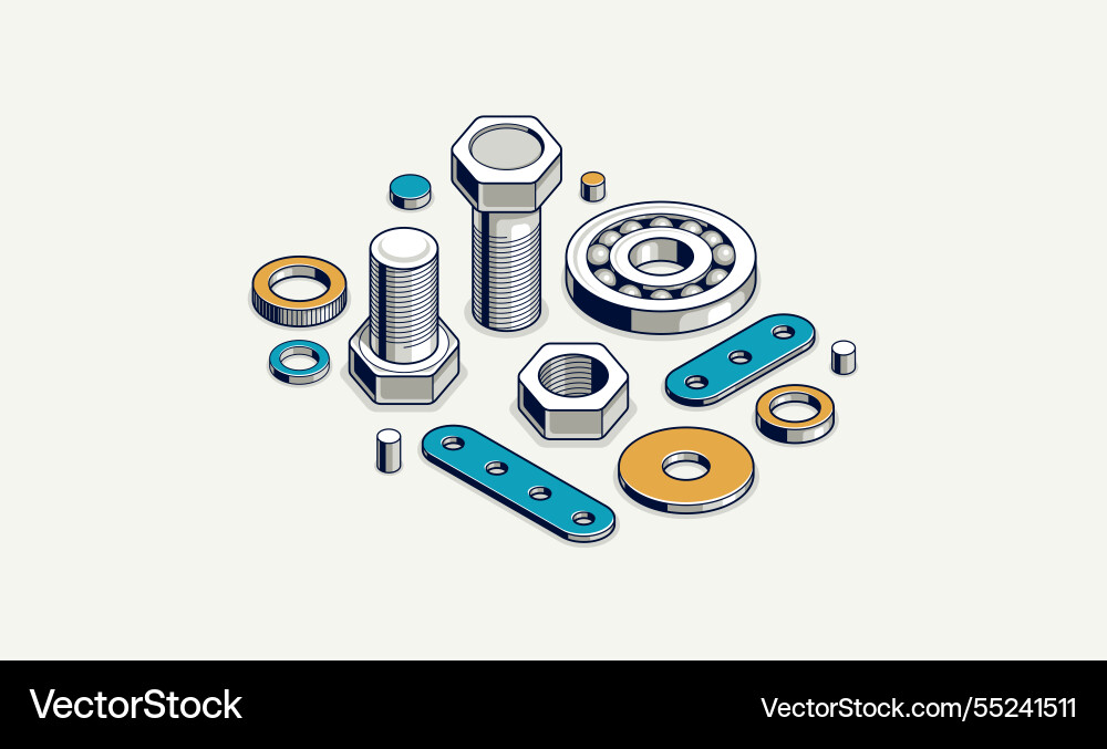Mechanical engineering concept gears and cogs Mechanical engineering concept gears and cogs vector image