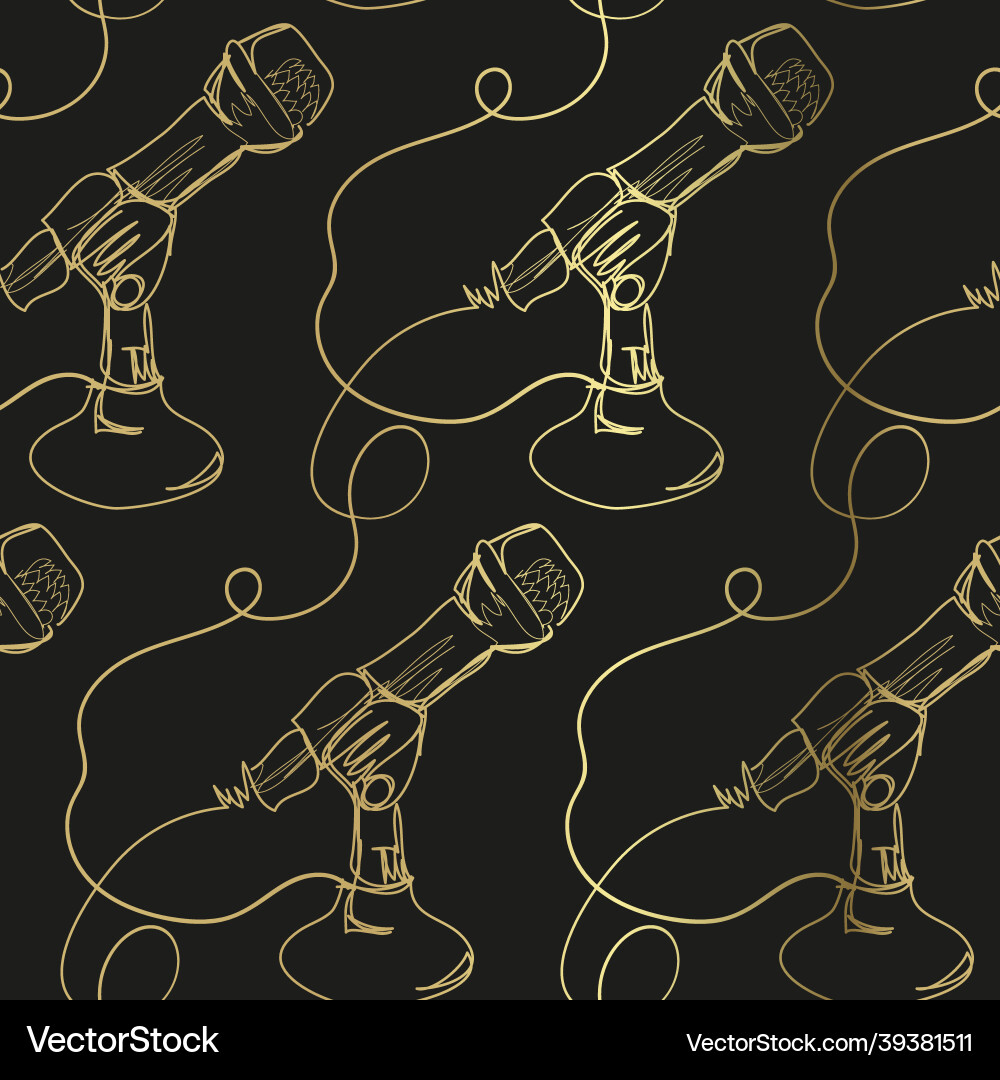Microphone sketch isolated design element Microphone sketch isolated design element vector image