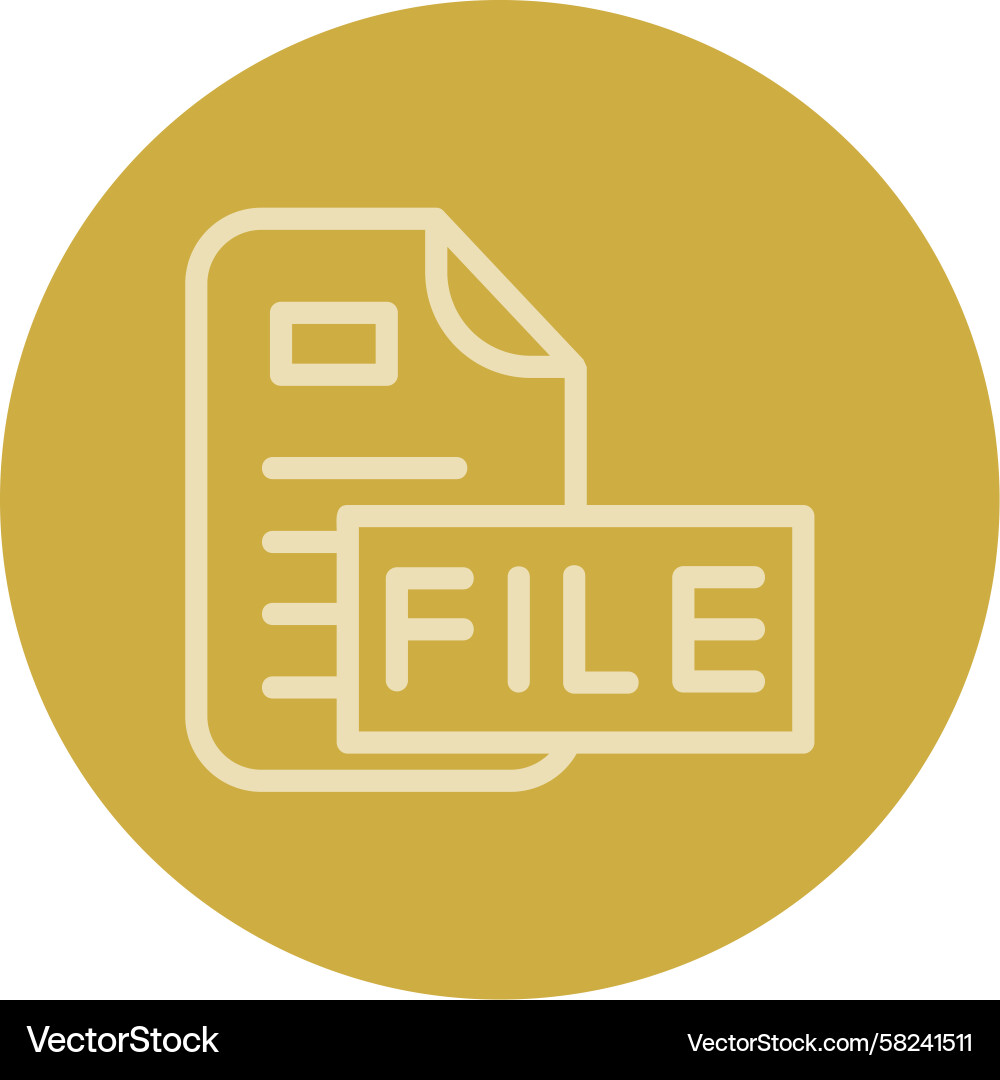 Multi-Color File Line Icon Vector Image