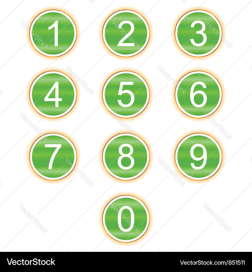 Numbers icons vector image