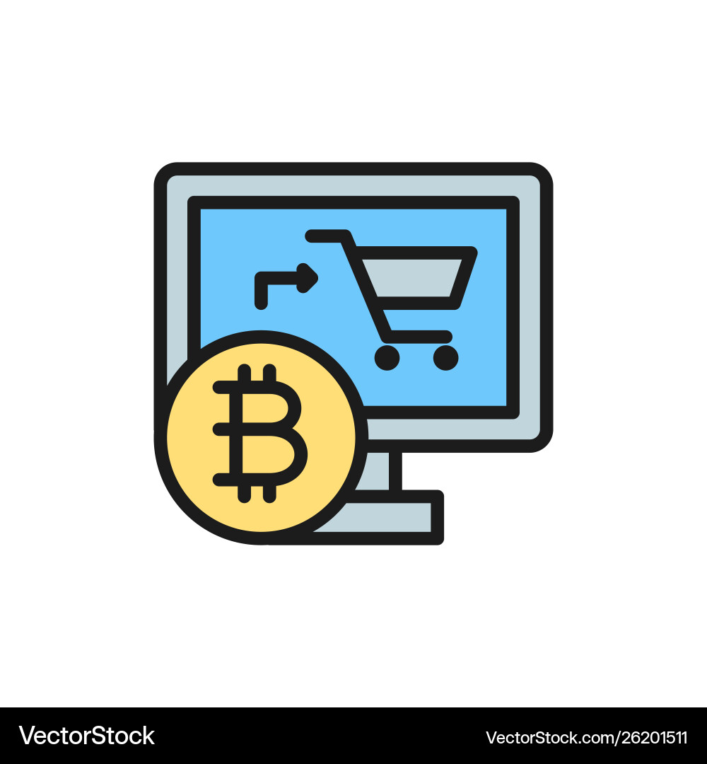 Online store with bitcoin cryptocurrency crypto – Royalty-Free Vector |  VectorStock
