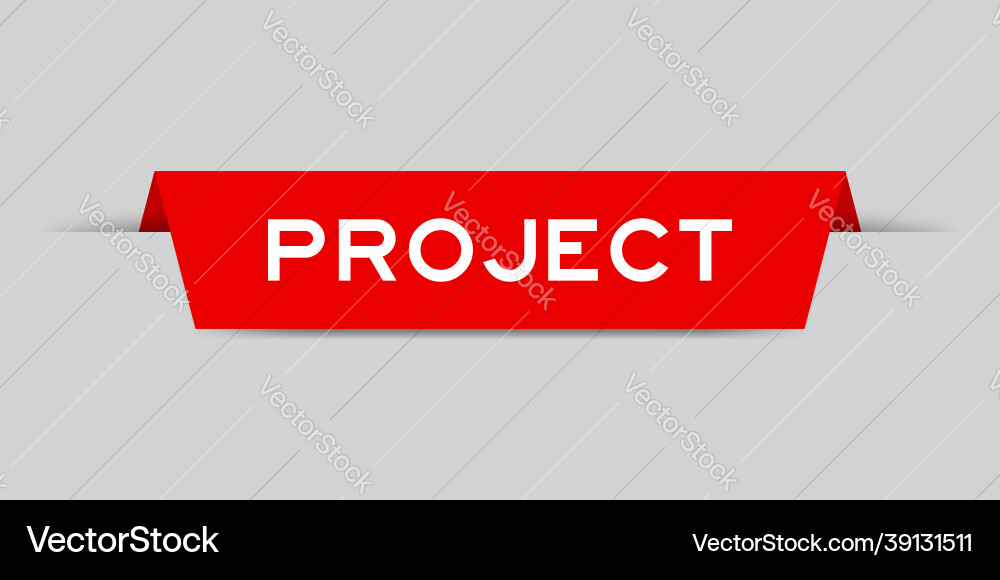 Project Label with 'Project' Text vector image