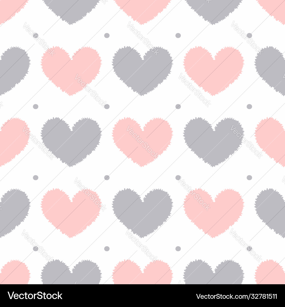 Romantic seamless pattern with repeating rough Vector Image
