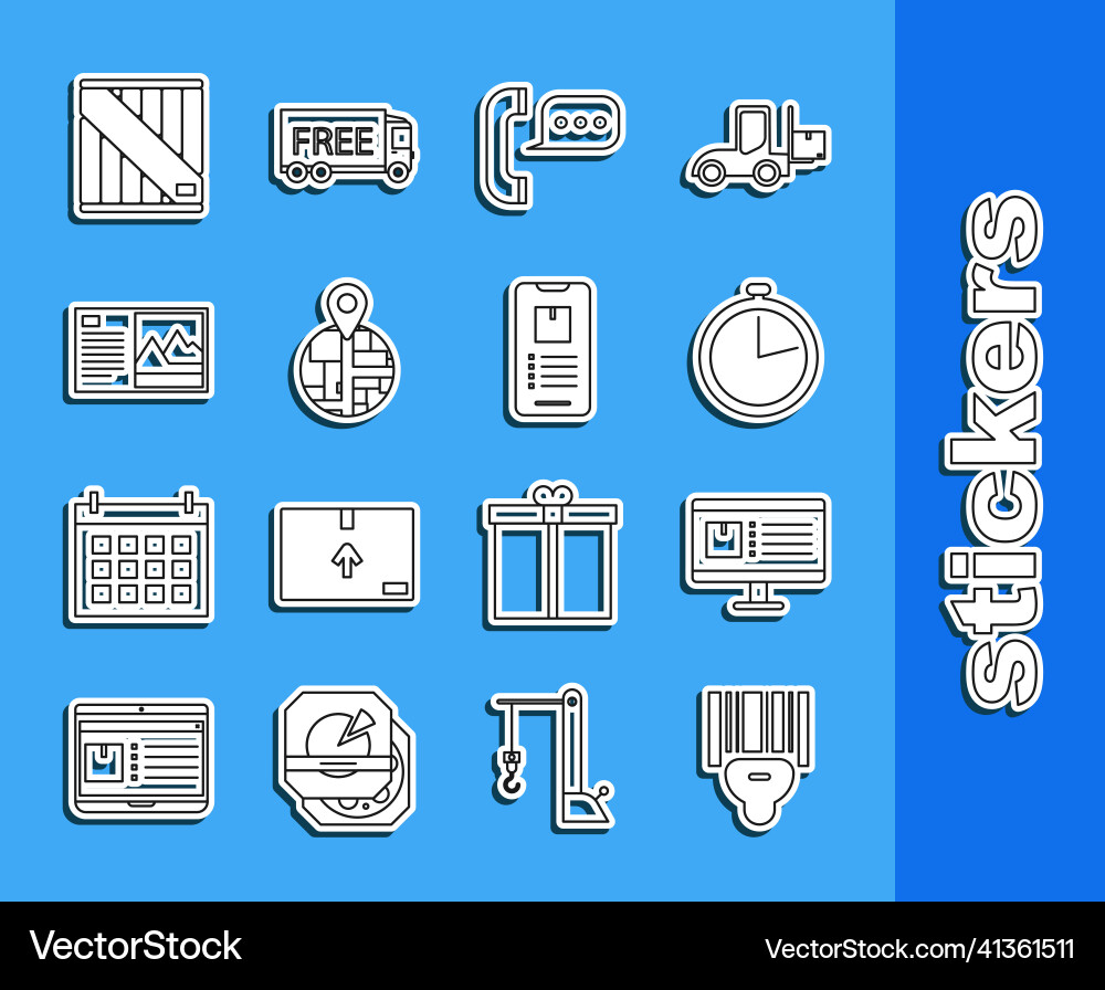 Set line scanner scanning bar code computer Set line scanner scanning bar code computer vector image