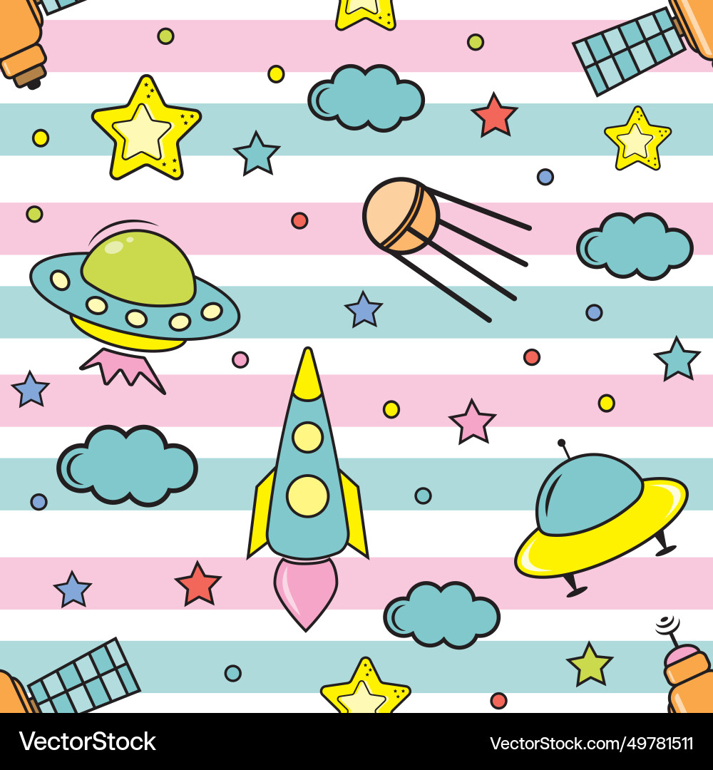 Space elements seamless pattern background Space elements seamless pattern background Vector Image