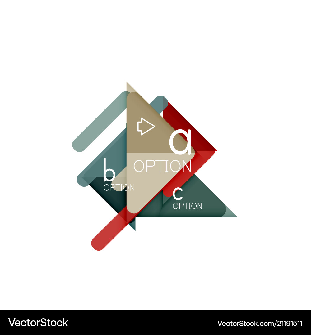 Triangle data visualization design option Triangle data visualization design option vector image