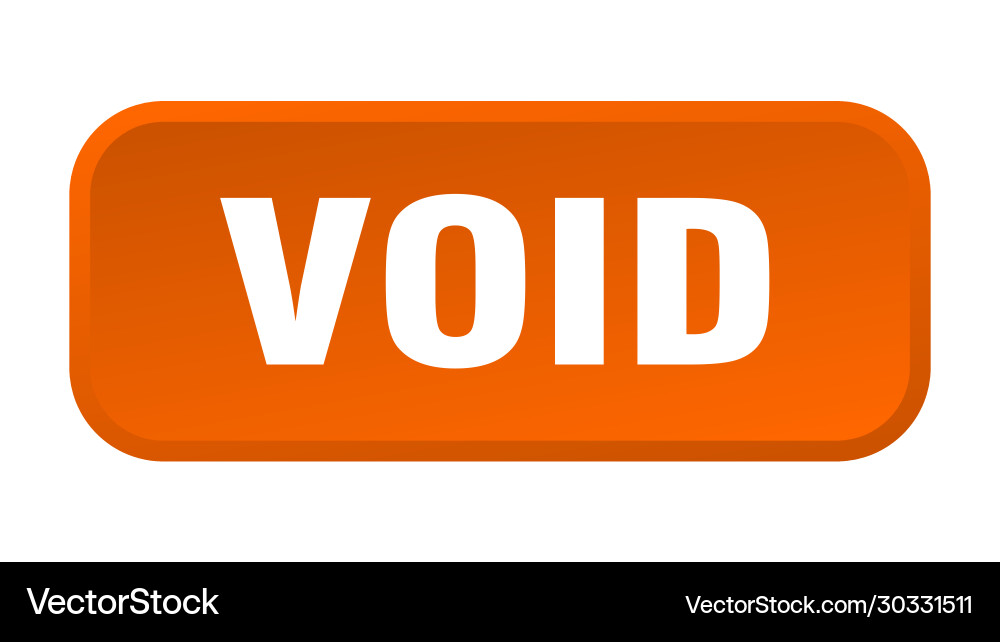 Void button square 3d push Vector Image