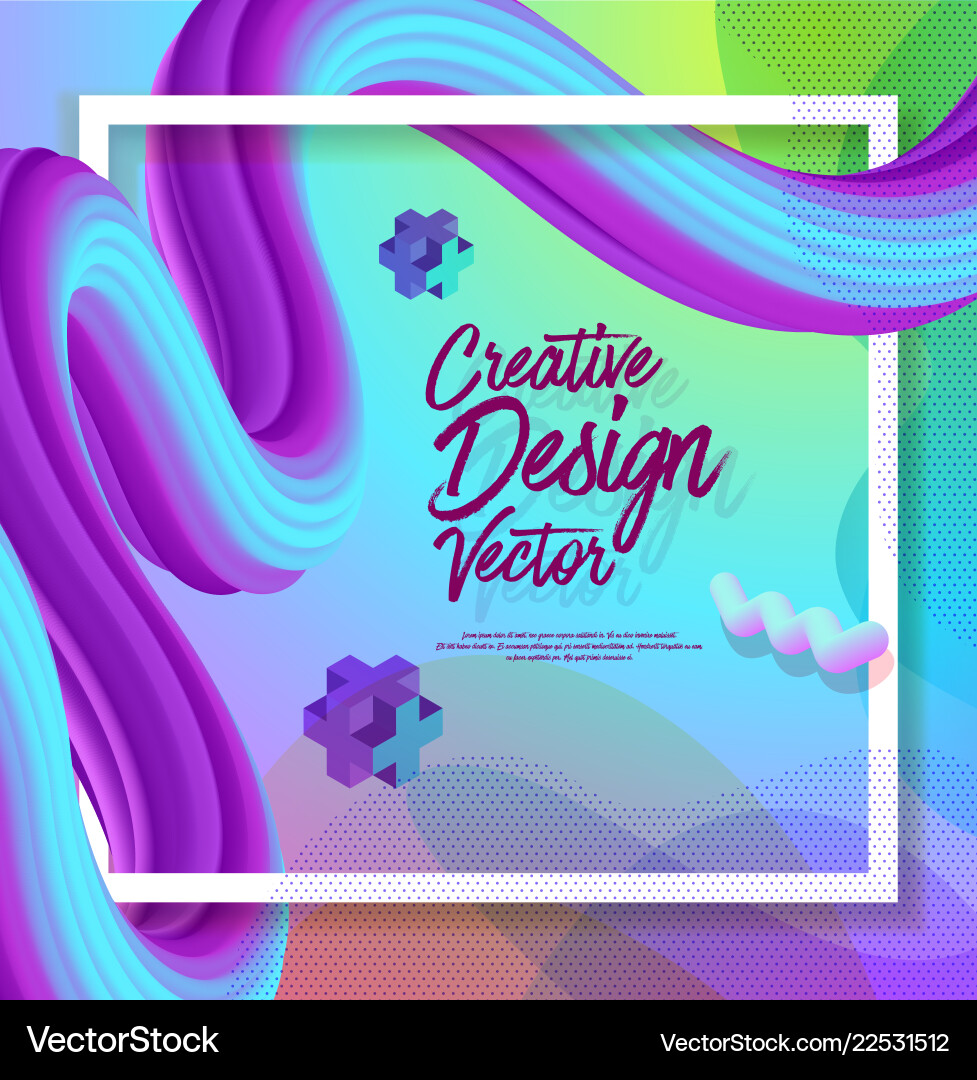 Abstract 3D Flow Background vector image