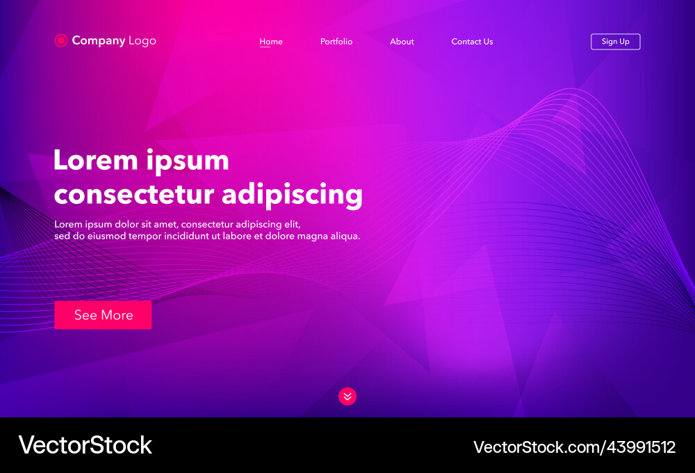 Abstract background website landing page template Abstract background website landing page template Vector Image