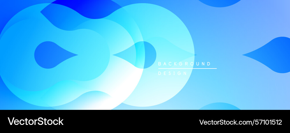 Abstract blue shapes overlap creating dynamic Vector Image