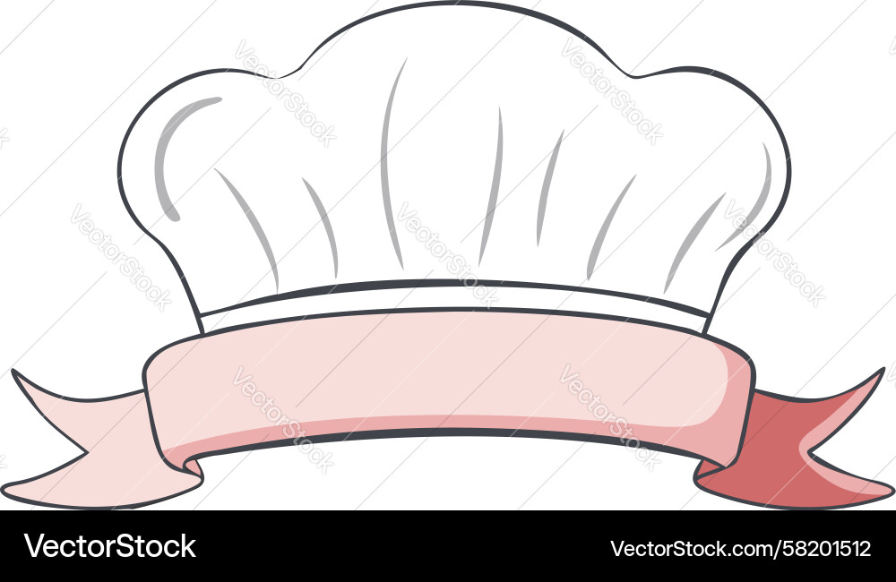 Chef Hat with Ribbon Vector Image