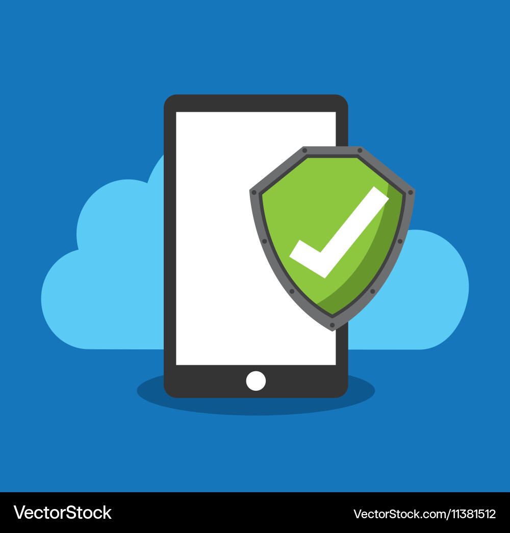Cloud computing data storage vector image