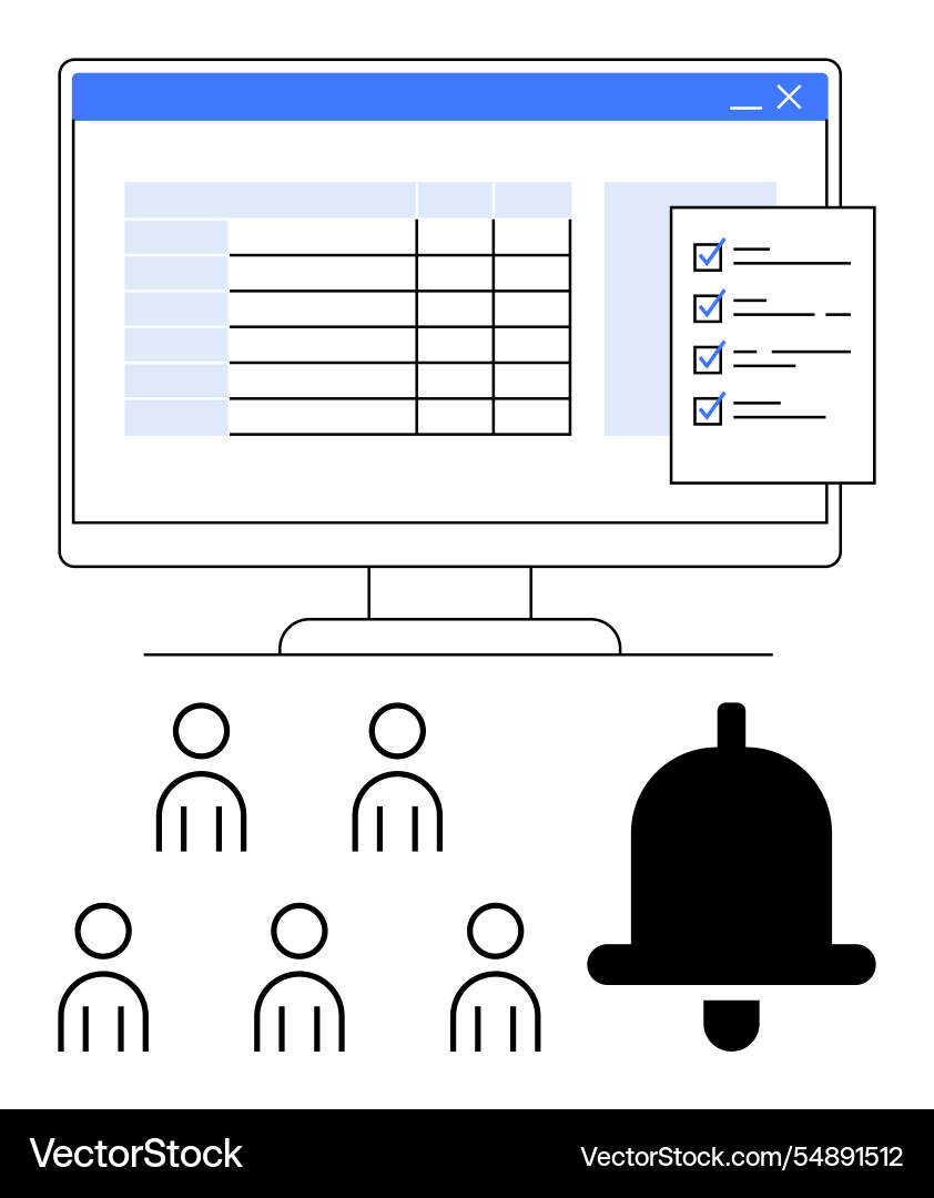 Digital workspace management with user engagement vector image