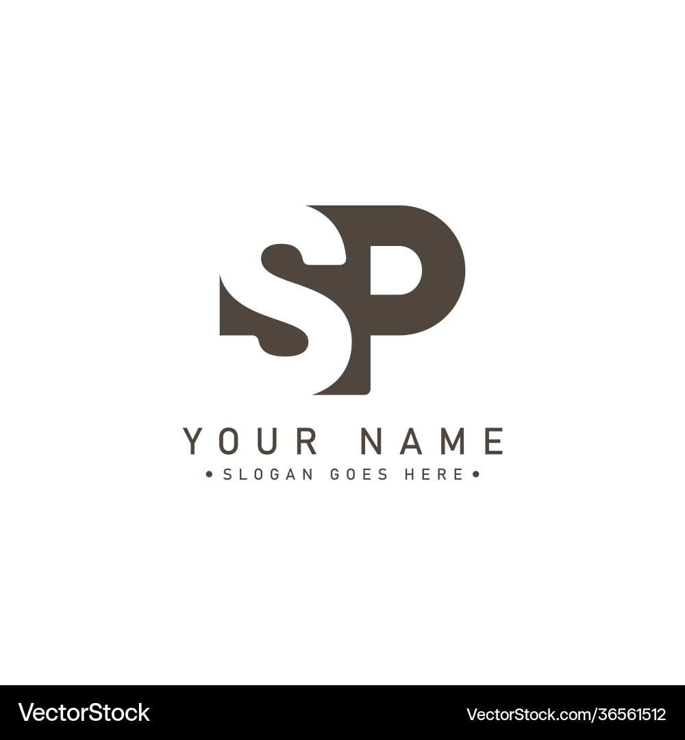 Elegant SP Initial Logo - Minimalist Vector Image