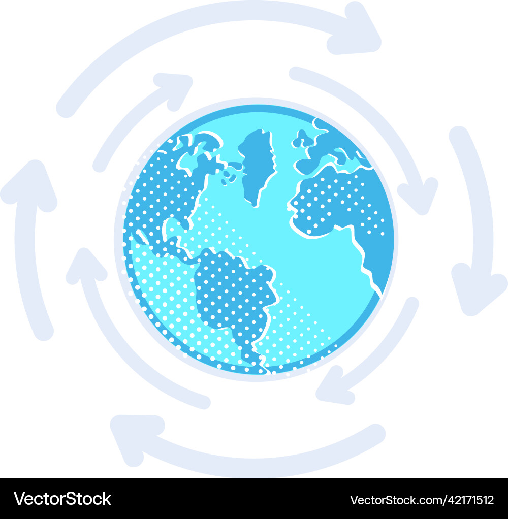 Globalization process semi flat color object Vector Image