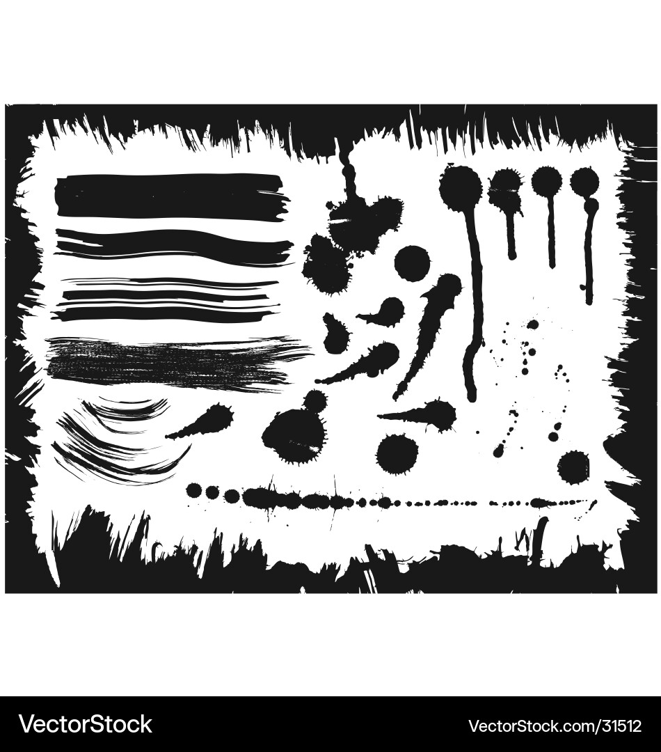 Ink Splatter Muster Vektorbild
