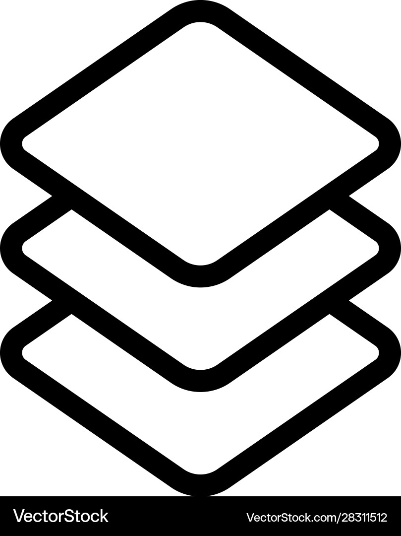 Layers in graphic editor icon isolated Layers in graphic editor icon isolated Vector Image