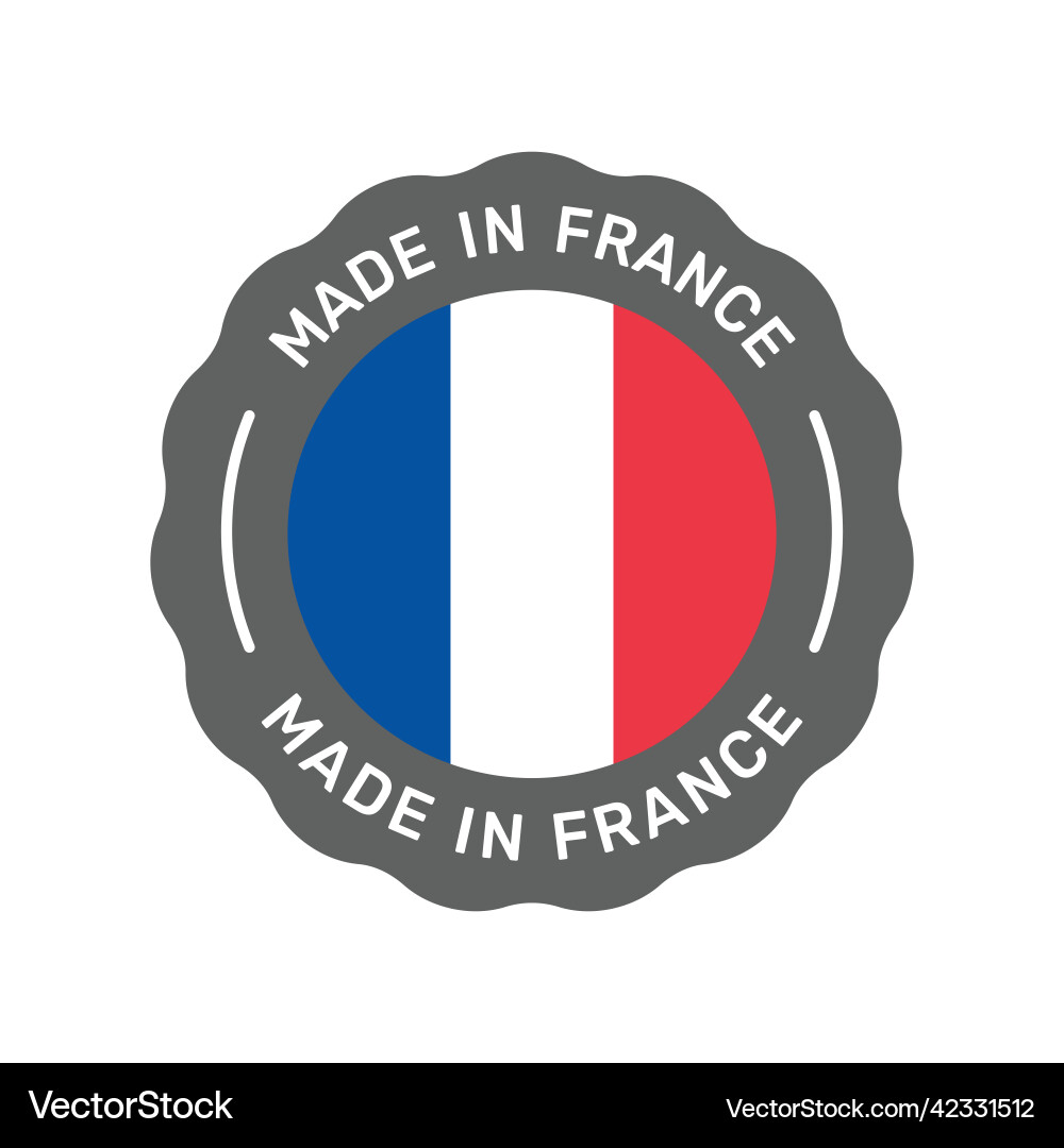 Made in france colorful badge Vector Image