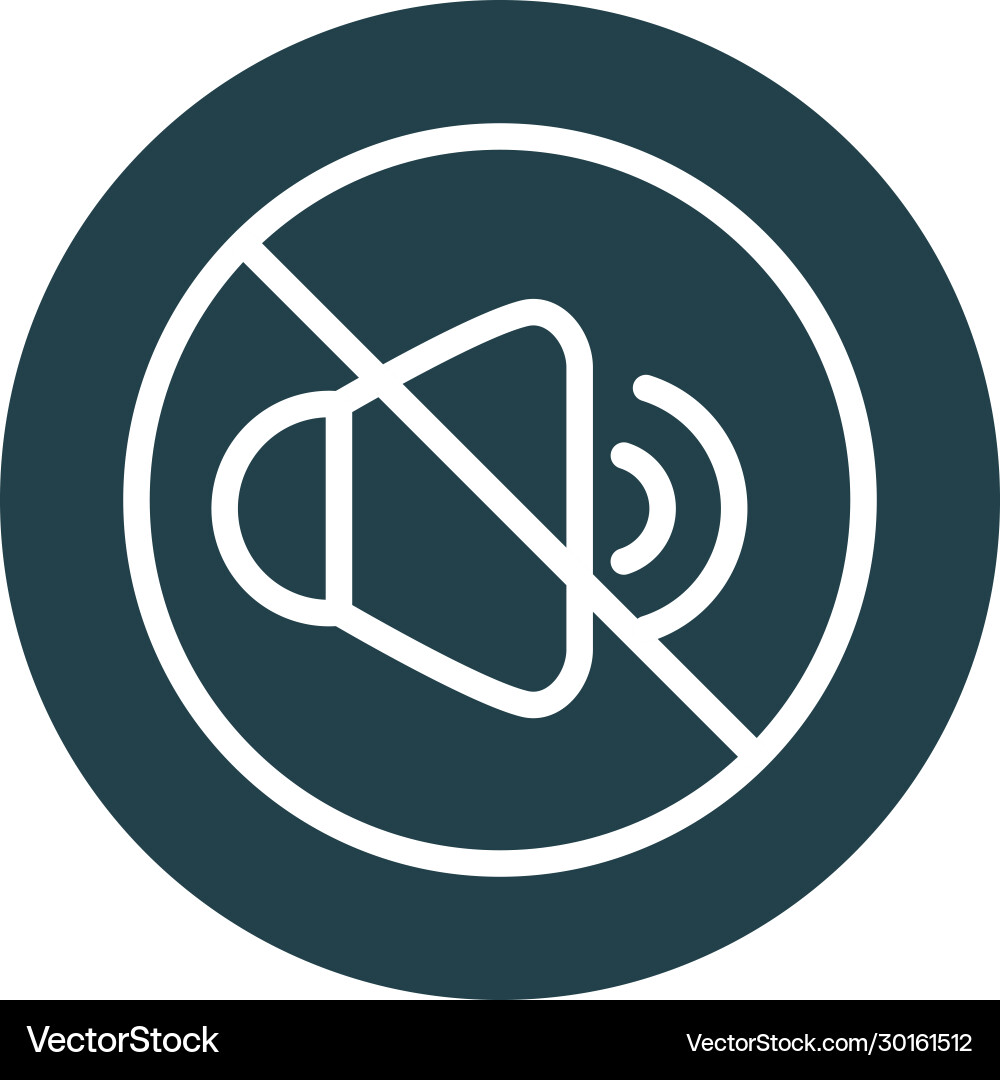 Mute volume audio sound block style icon Vector Image