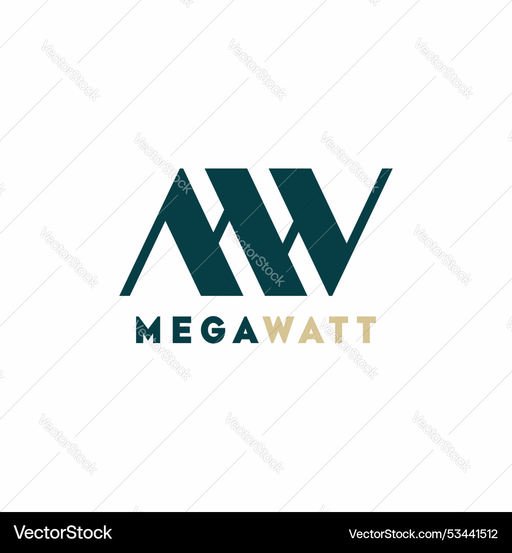 Mw and wm logo architects Vector Image