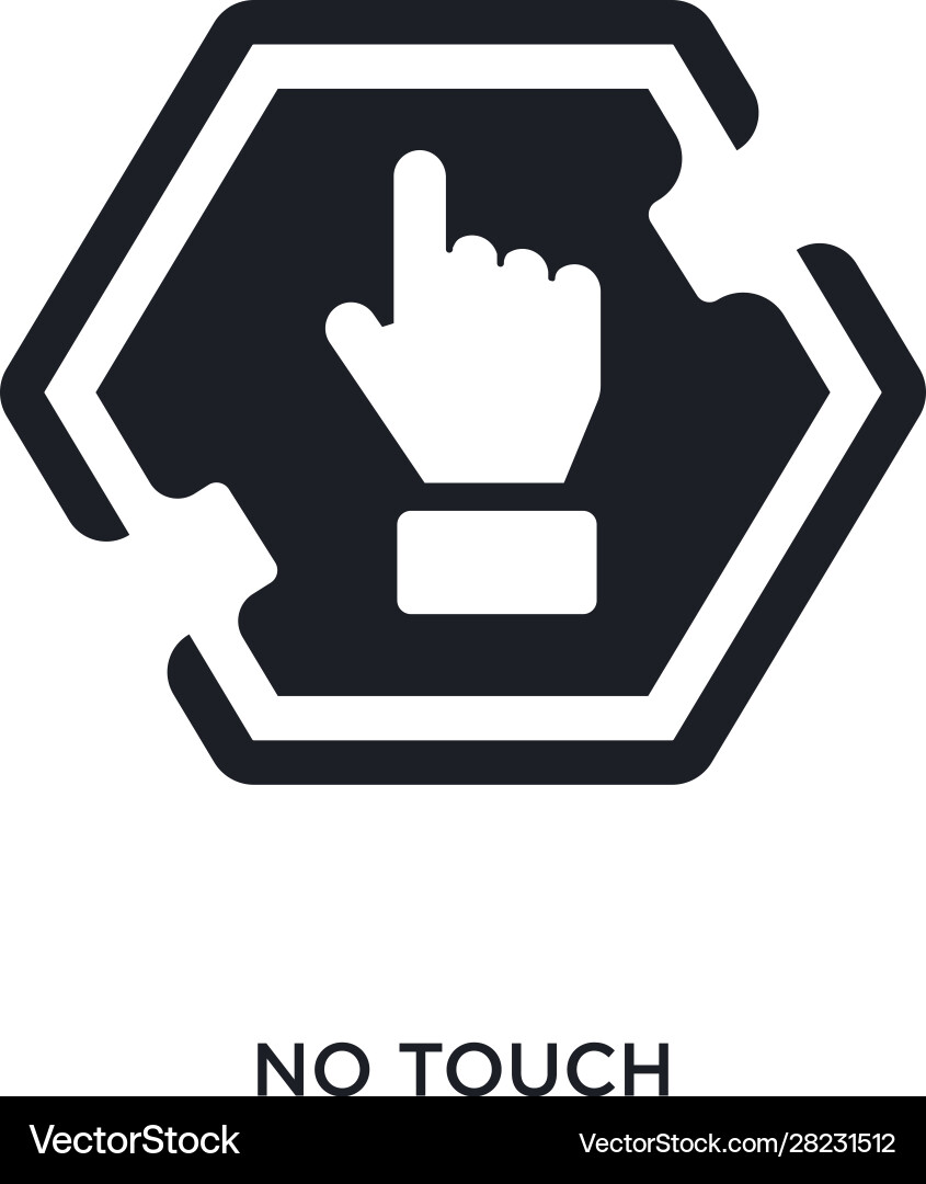 No touch isolated icon simple element from signs vector image