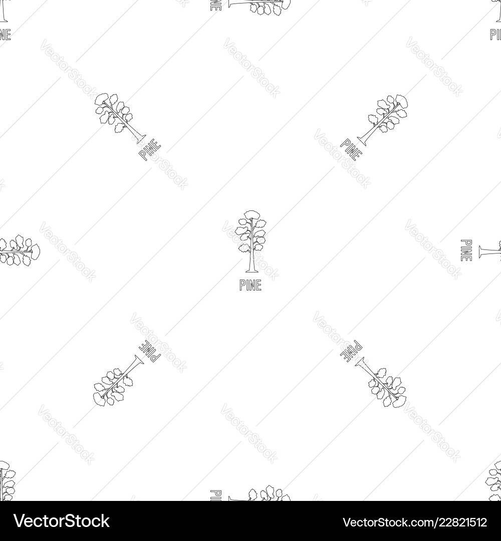 Pine pattern seamless Vector Image