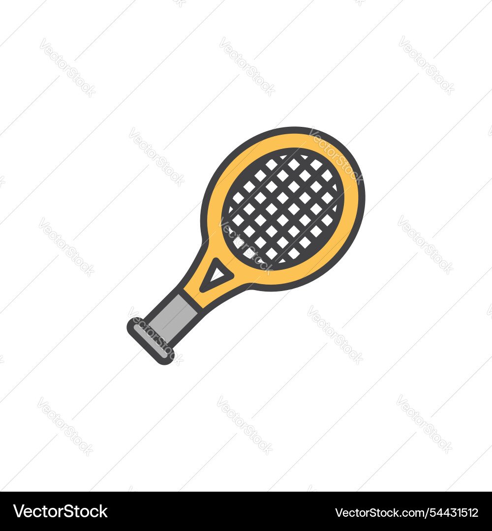 Racket icon in colored version Racket icon in colored version Vector Image