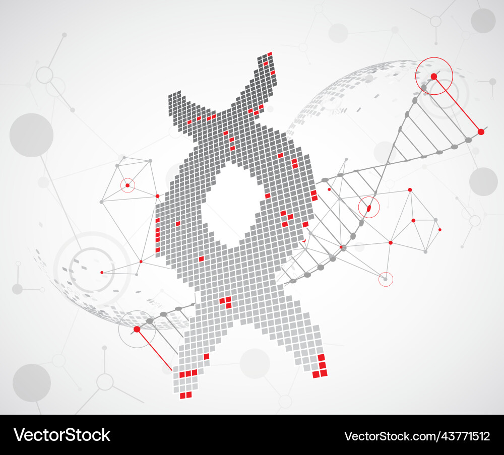 Science template abstract background with a 3d Science template abstract background with a 3d vector image