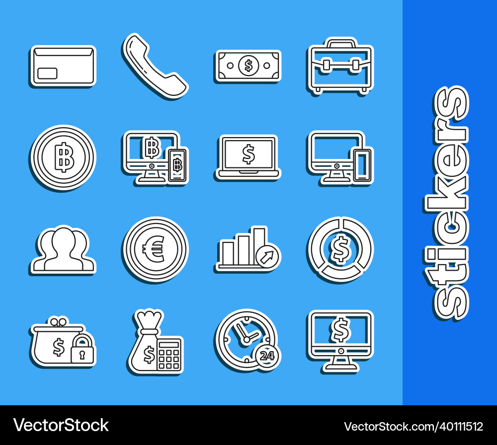 Set line computer monitor with dollar symbol coin Set line computer monitor with dollar symbol coin vector image