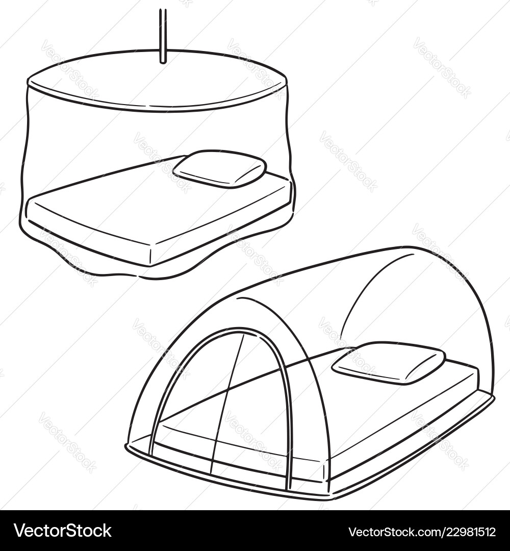 Set of mosquito net vector image
