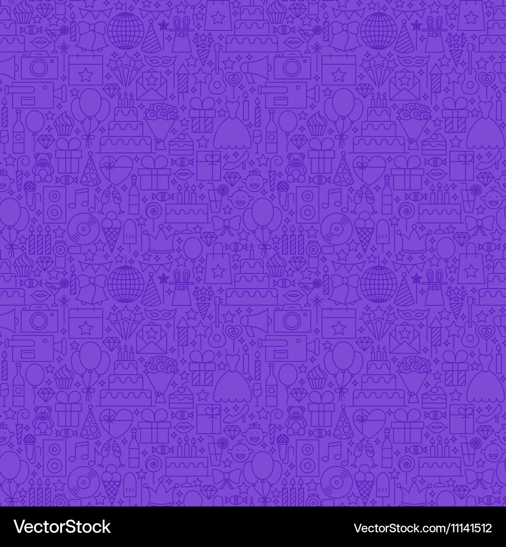 Violet line party seamless pattern Vector Image