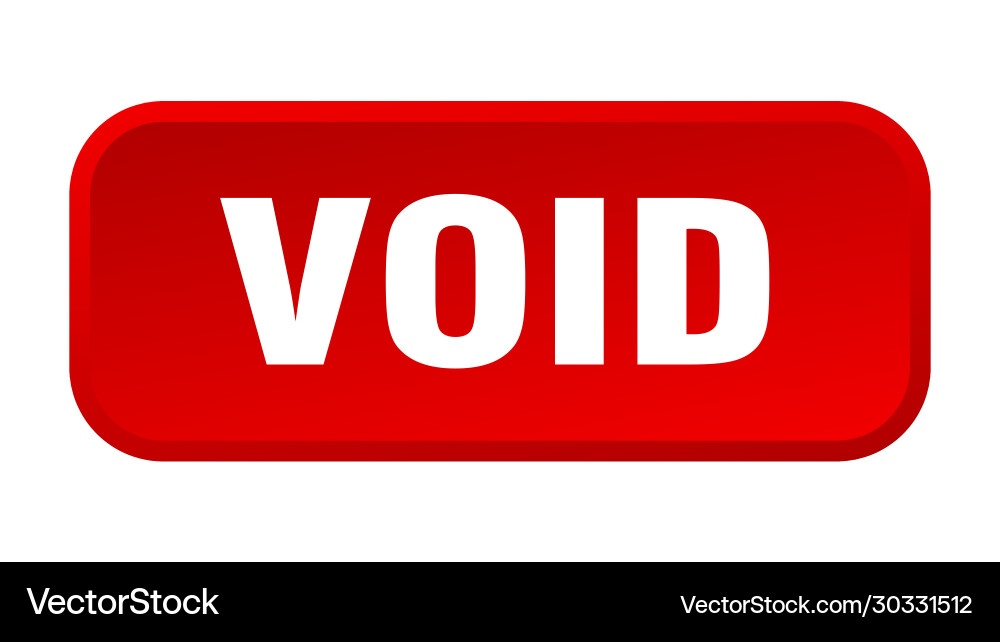 Void button square 3d push Vector Image