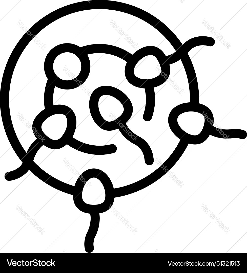Abstract science icon with connected nodes Abstract science icon with connected nodes vector image