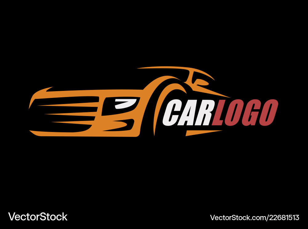 Car Silhouette Logo Template Vector Image