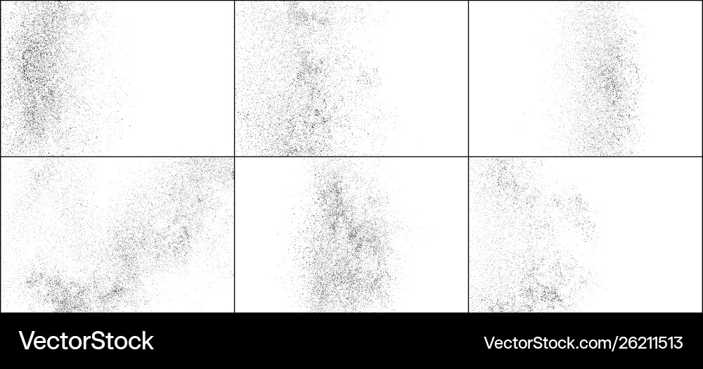 Dark rough noise particles set elements Dark rough noise particles set elements vector image
