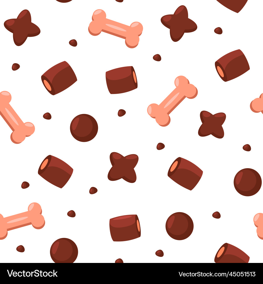 Dog Food Pattern - Seamless Print vector image