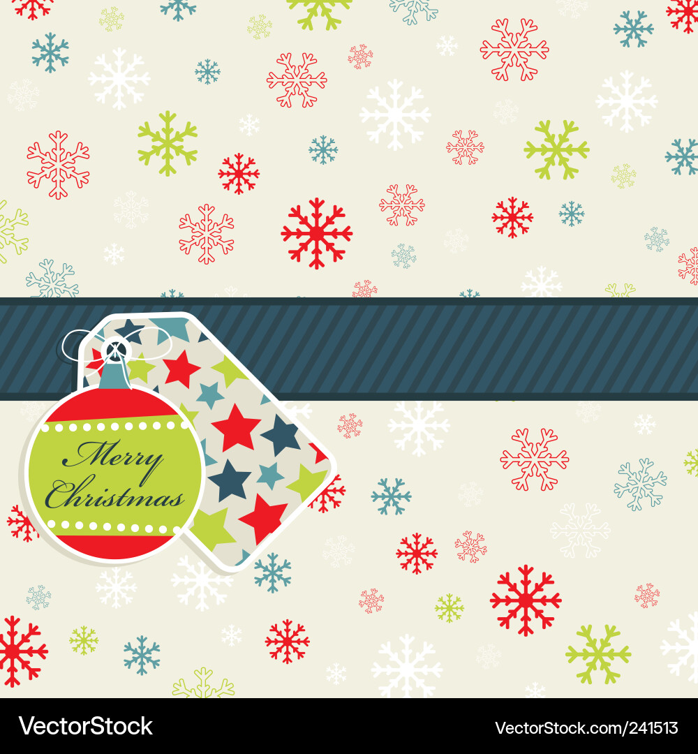Festive Snowflake Christmas Background Vector Image