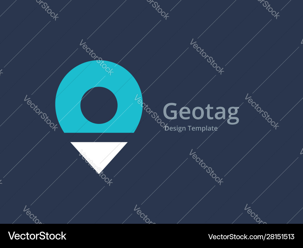 Geolocation Pin Icon - Location Marker vector image