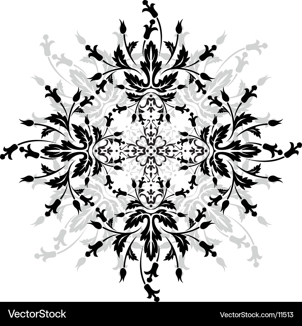 Intricate Floral Pattern Vector Image