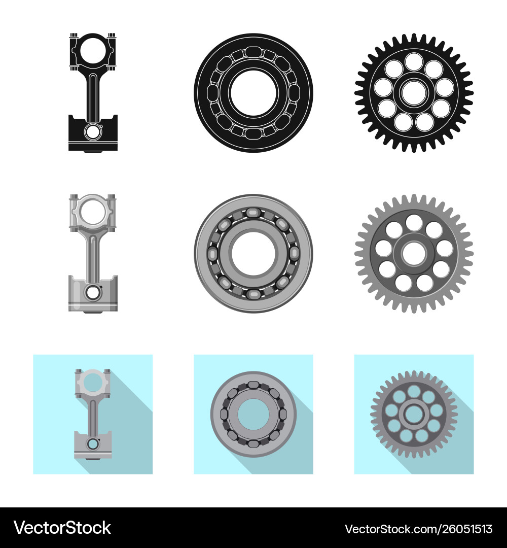 Isolated object auto and part sign collection Isolated object auto and part sign collection vector image