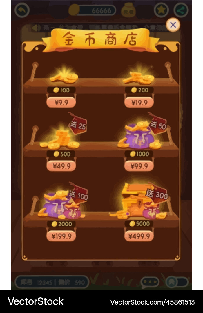 Komplettes Set von Level-Taste Spiel ui Pop-up-Symbol vektorbild