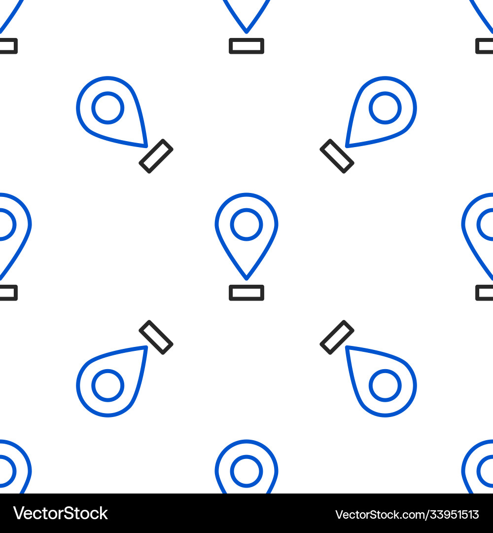 Line map pin icon isolated seamless pattern Line map pin icon isolated seamless pattern vector image