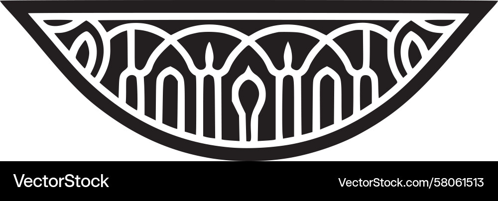 Linear Crescent Pattern Vector Image