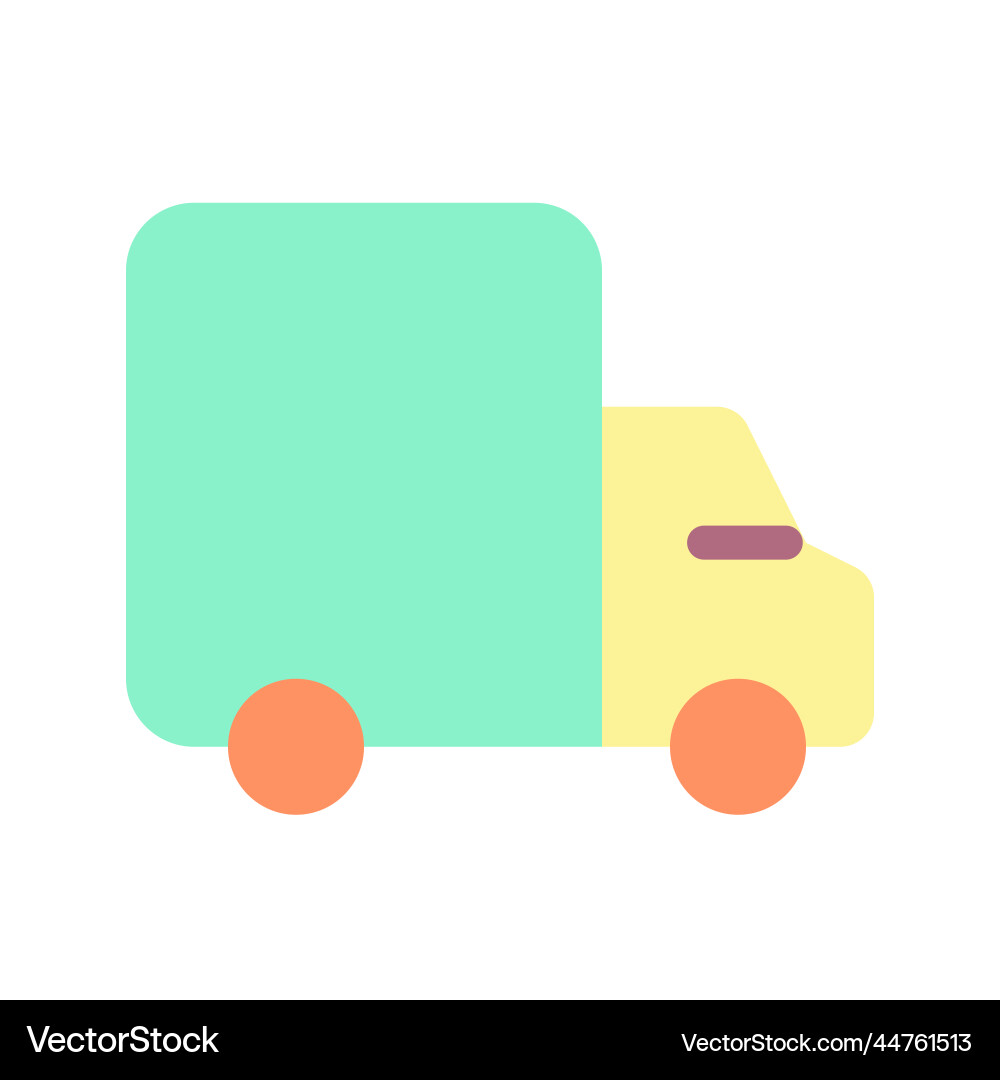 Lorry flat color ui icon Lorry flat color ui icon vector image