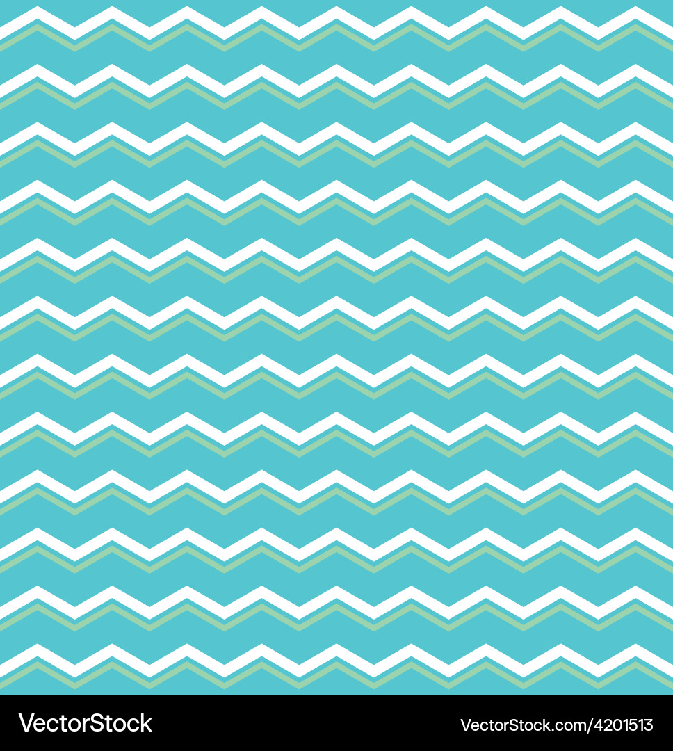 Mint Green Zig Zag Tile Pattern vector image