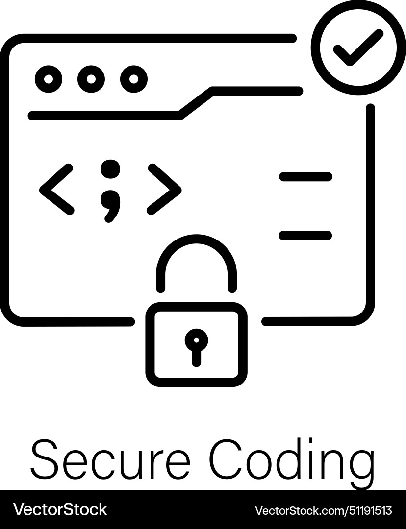 Secure coding Vector Image
